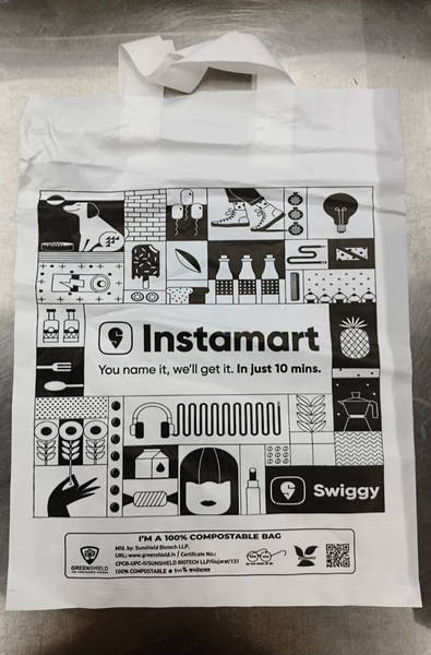 Buy Packaging Compostable handle bags Cold Online (1 Piece) At