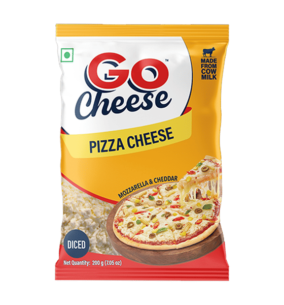 Go Cheese Pizza Cheese Mozzarella Cheddar Diced