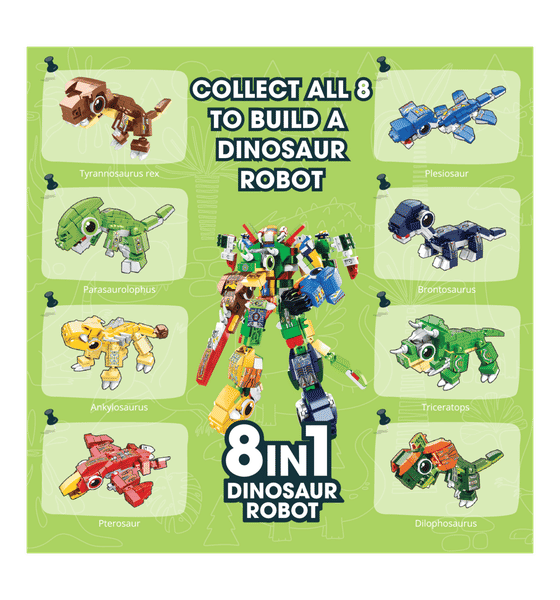 Buy Thinkerplace DIY Building Block Set 8 in 1 Dinosaur Ranger