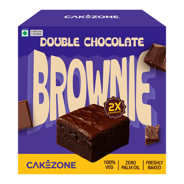 Buy CakeZone Double Chocolate Brownie - Eggless Online (85 g) At