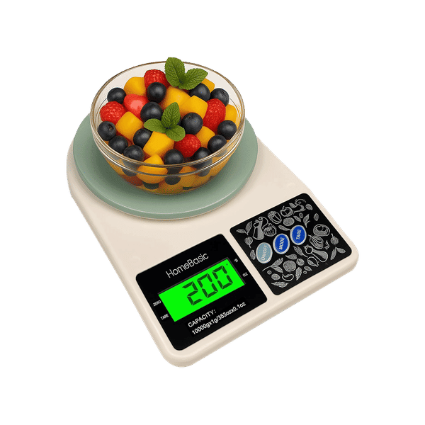Buy HomeBasic Kitchen Weight Machine, Digital Scale with LCD Display ...
