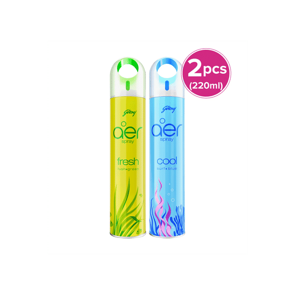 Godrej Aer Room Freshener Spray For Home Office Cool Surf Blue Fresh  Lush Green