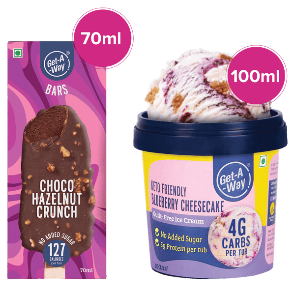 Buy Get-A-Way Keto Friendly Blueberry Cheesecake Ice Cream Cup