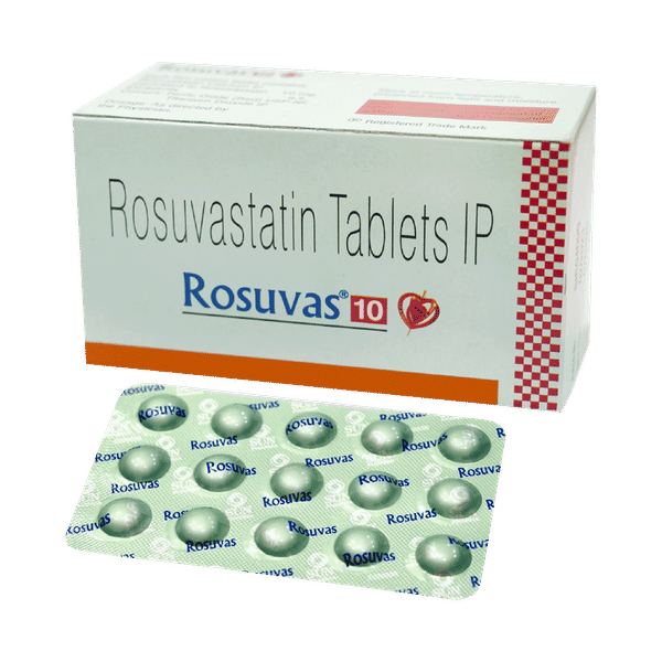 Buy Rosuvas 10mg Strip Of 15 Tablets Online (15 pieces) At Best Price