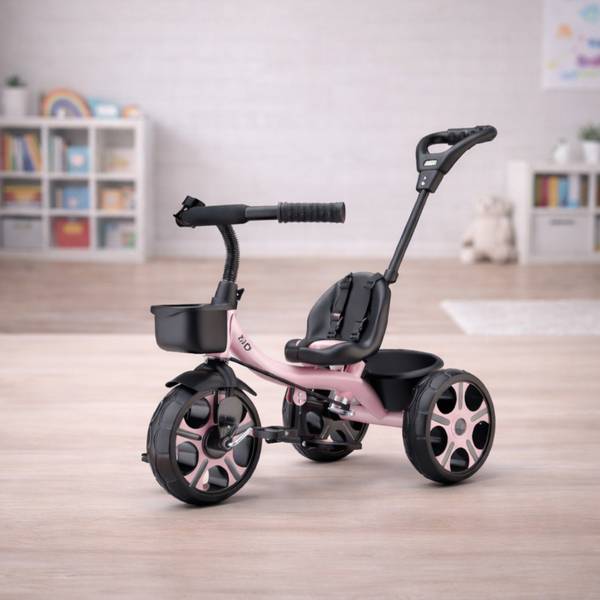 Buy Kidsmate Junior Tricycle for Kids, Parent Control, Basket, Belt - Pink Online (1 Piece) At Best Price