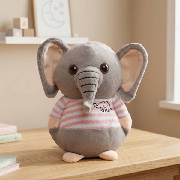 Animal Plush Soft Toys Elephant Online Adorable Elephant Plush Toy – 10 Inch Soft Muted Grey Stuffed Elephant With  Big Pink Ears, Fluffy Animal Cushioned Toy For Toddlers And Newborns