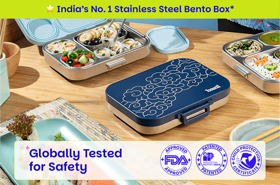 Buy Basil Bento Quad + Sakura Bloom Plus 4-Compartment Stainless