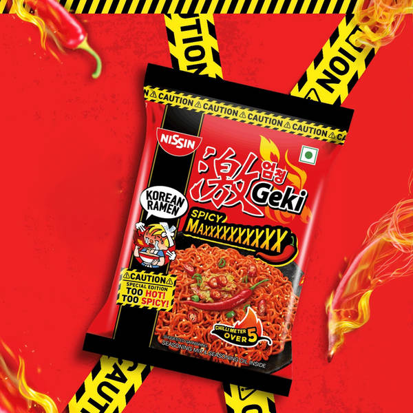 Buy Nissin Geki Korean Ramen Spicy Max Flavoured Instant Noodles