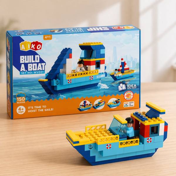 Buy AIKO Build-a-Boat-Creative Building 150 Blocks Set for Kids to