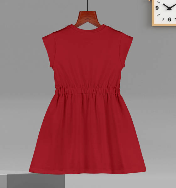 Buy HELLCAT Printed Short Sleeve Casual Dresses for Girls (HFT-24GT1-6RE) -  Red Online () At Best Price
