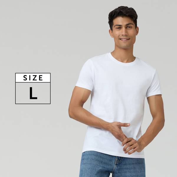 『STANDARD TEE WHITE L』 Buy XYXX Polar White Men T-shirt (Cotton, Regular Fit, Solid) - L