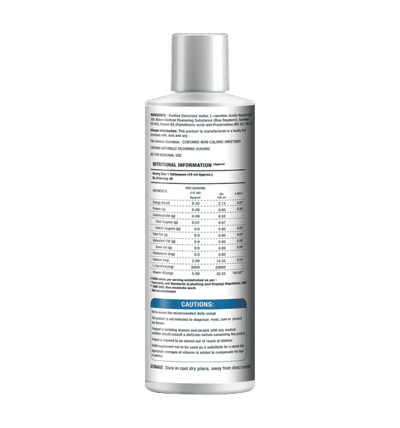 Buy Foodstrong L-Carnitine 3000 Mg Liquid - Blue Raspberry Flavour 450.00  Ml Online () At Best Price