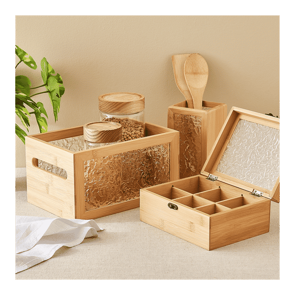 Buy Home Centre Zyra Vista Bamboo Organiser (28 x 18 x 14.5 cm