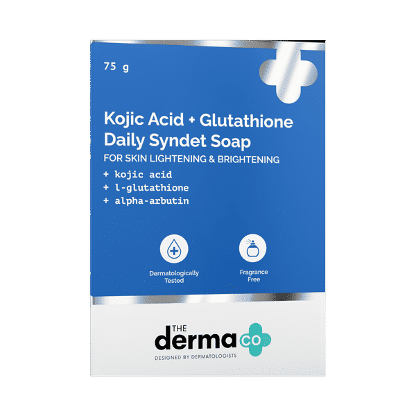 Buy The Derma Co Kojic Acid + Glutathione Daily Syndet Soap Online (75 g)  At Best Price
