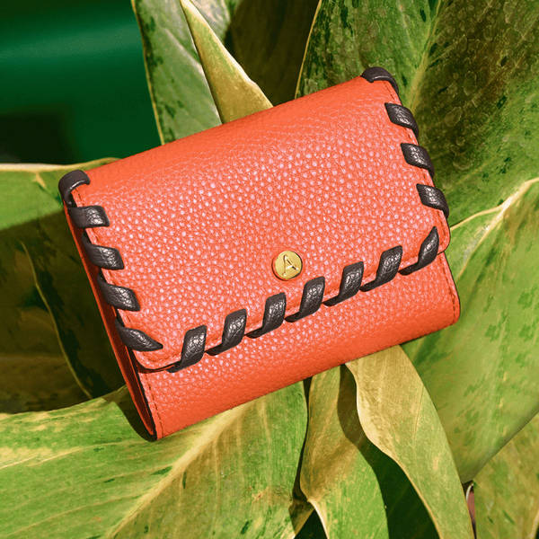 Buy Accessorize London Women's Faux Leather Orange Whipstitch