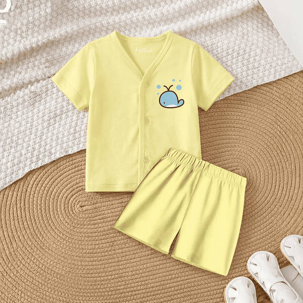 Buy Hellcat Cotton Jhabla T-Shirt & Shorts for Babies, ShortSleeve
