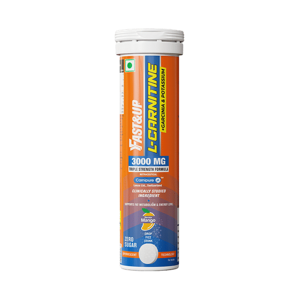 Buy Fast & Up 3X Fat Burner L-Carnitine 3000mg - Mango Flavor Online (10  pieces) At Best Price