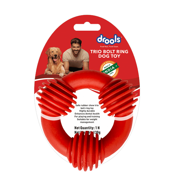 Buy Drools Non-Toxic Rubber Trio Bolt Ring Dog Toy ,Puppy/ Dog