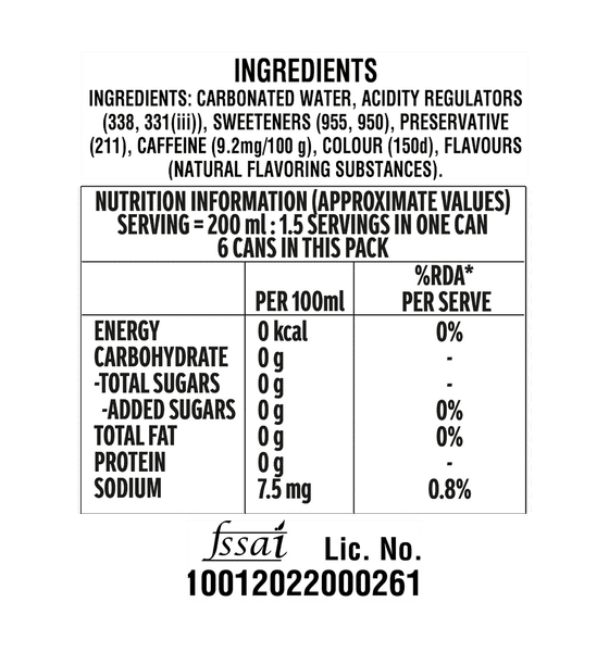 Buy Coca-Cola Zero Sugar Soft Drink Cans Online () At Best Price