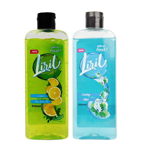 Liril Lemon And Tea Tree Oil And Liril Cool Mint Body Wash Combo