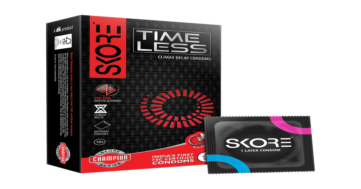 Buy Skore Time Less Condoms Online (10 pieces x 2) At Best Price