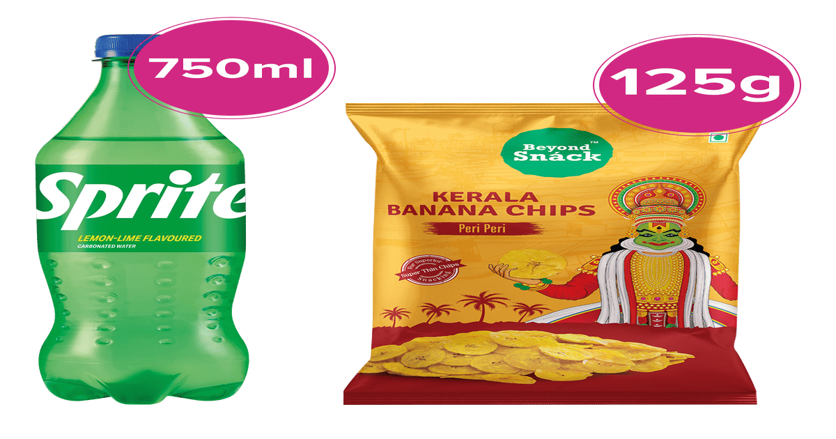 Buy Sprite PET Bottle, 750ml & Beyond Snack Kerala Banana Chips Peri ...