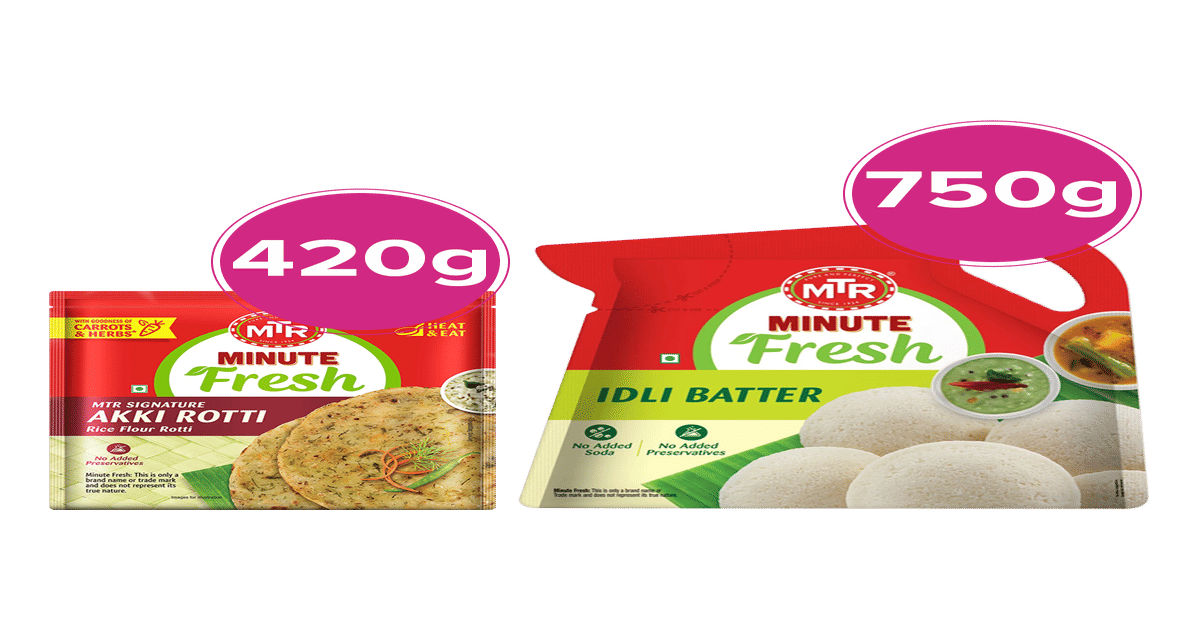 Buy MTR Minute Fresh Akki Rotti & MTR Idli Batter Combo Online (1 Combo ...