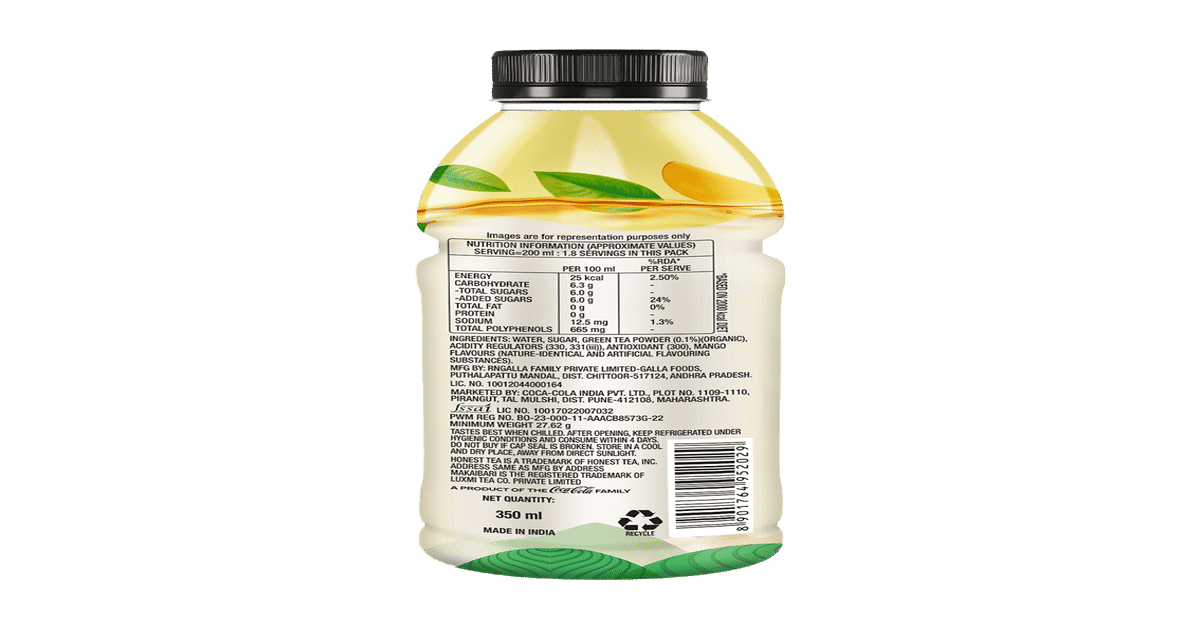 Buy Honest Tea Sample Mango Flavour Online () At Best Price