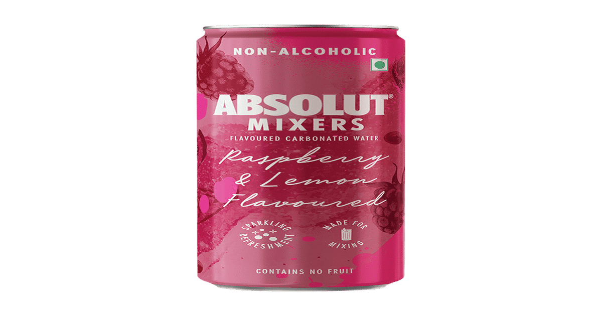 Buy Absolut Raspberry and Lemon Mixer Online (250 ml x 4) At Best Price