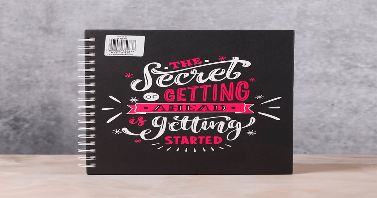 Buy Archies Motivational Quote Notebook Black, Pink Online (1 Piece) At ...