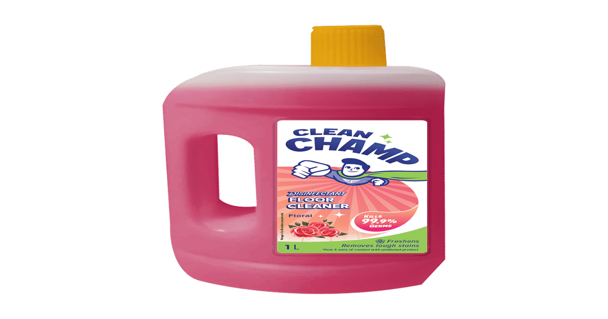 Buy Clean Champ Disinfectant Floor Cleaner Floral Online (1 ltr x 2) At ...
