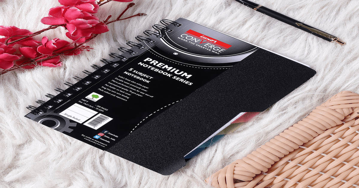 Buy Luxor 5 Subjects Notebook | 70 GSM | Sprial Soft Cover | 300 Pages ...