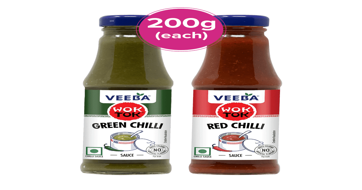 Buy Veeba Wok Tok Red Chilli Saucei No Msg & Veeba Wok Tok Green Chilli ...