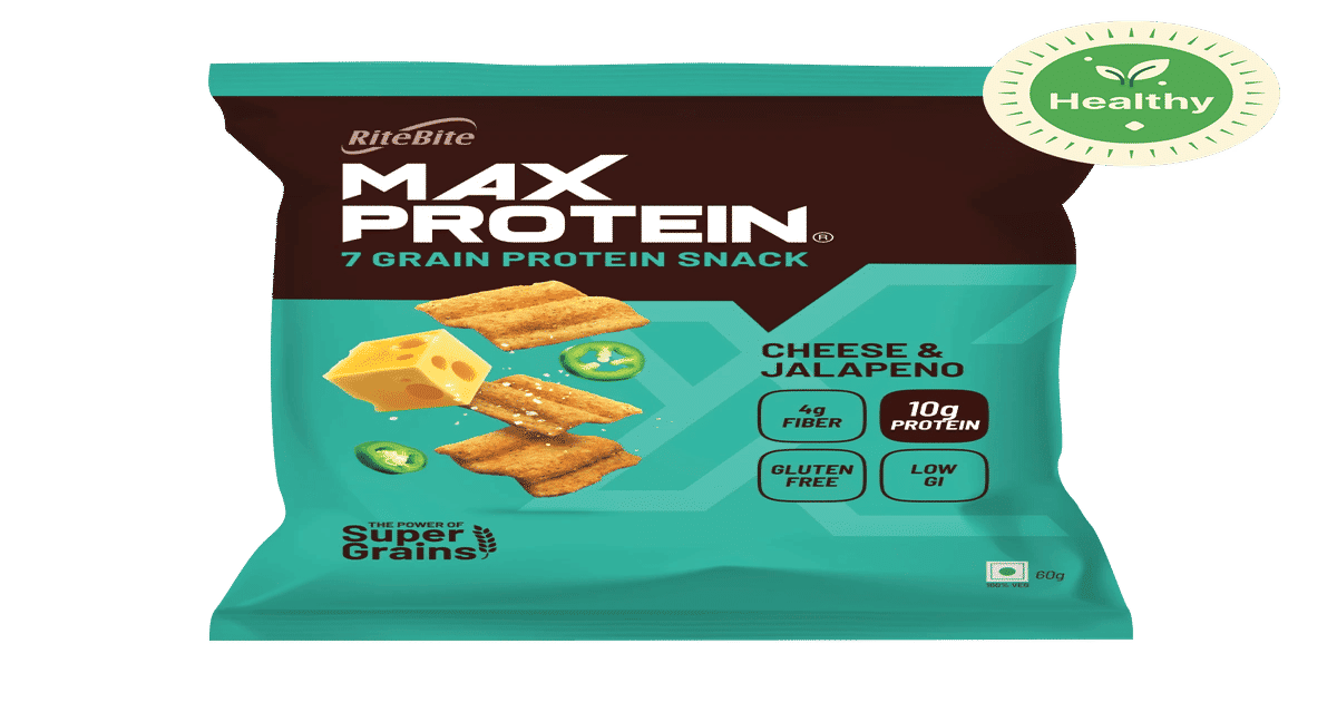 Buy RiteBite Max Protein Cheese & Jalapeno 10g Protein Multigrain Chips ...