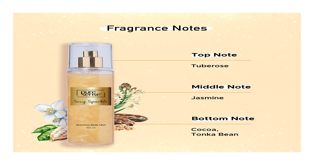 Pure Sense Gold Buy Pure Sense Sexy Sparkle Gold Shimmer Body Mist with Jasmin & Cocoa ...