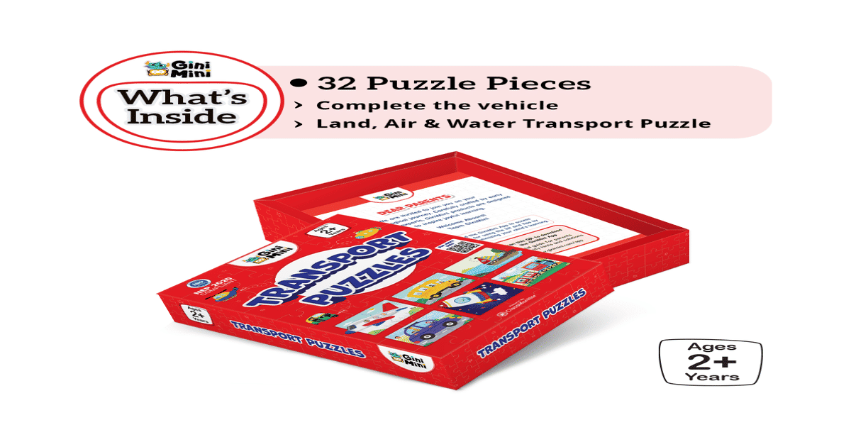 Buy GiniMini Transport Puzzles, Non Toxic (Multicolour) Online () At ...