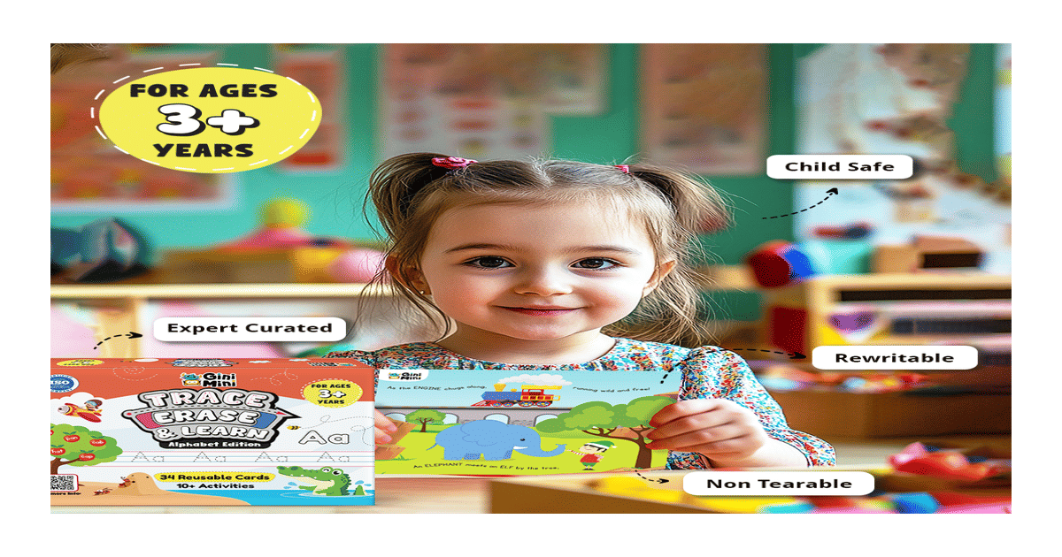 Buy GiniMini Trace, Erase and Learn Alphabet Edition, Non Toxic ...
