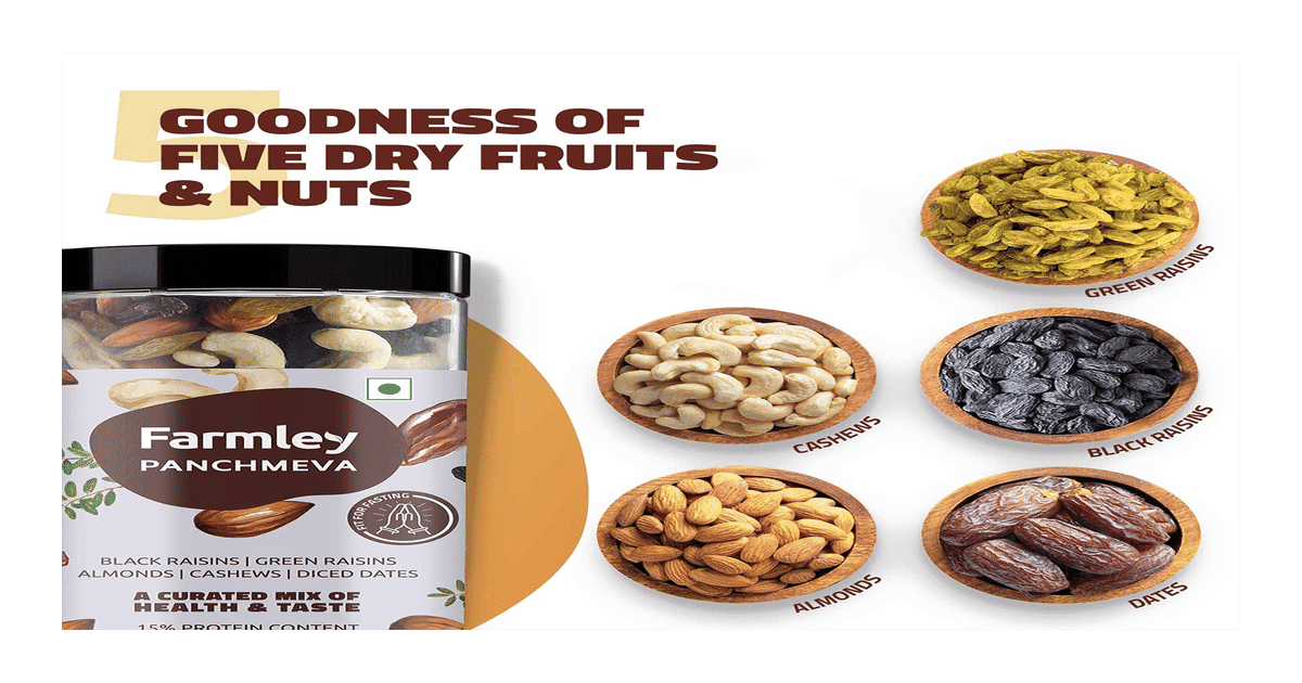 Buy Farmley Panchmeva (Mix Dry Fruit) Trail Mix Online () At Best Price