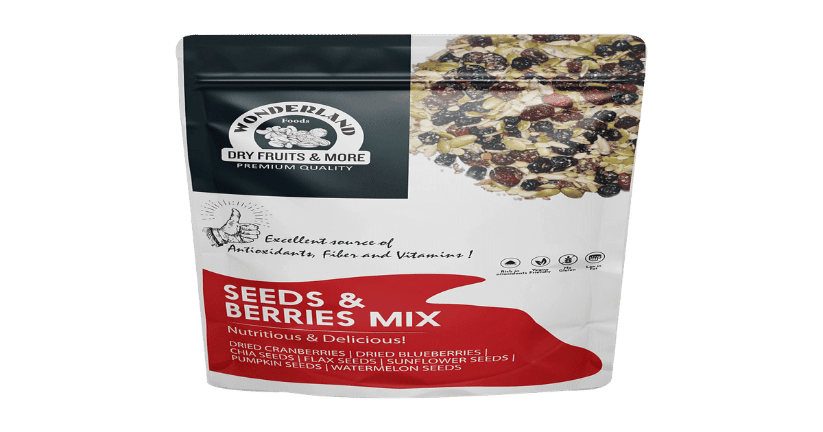 Buy Wonderland Foods Seeds & Berries Mix Pouch Online (200 g) At Best Price