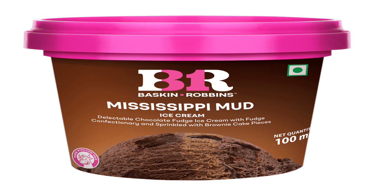 Buy Baskin Robbins Mississippi Mud Ice Cream Cup Online (100 ml x 2) At
