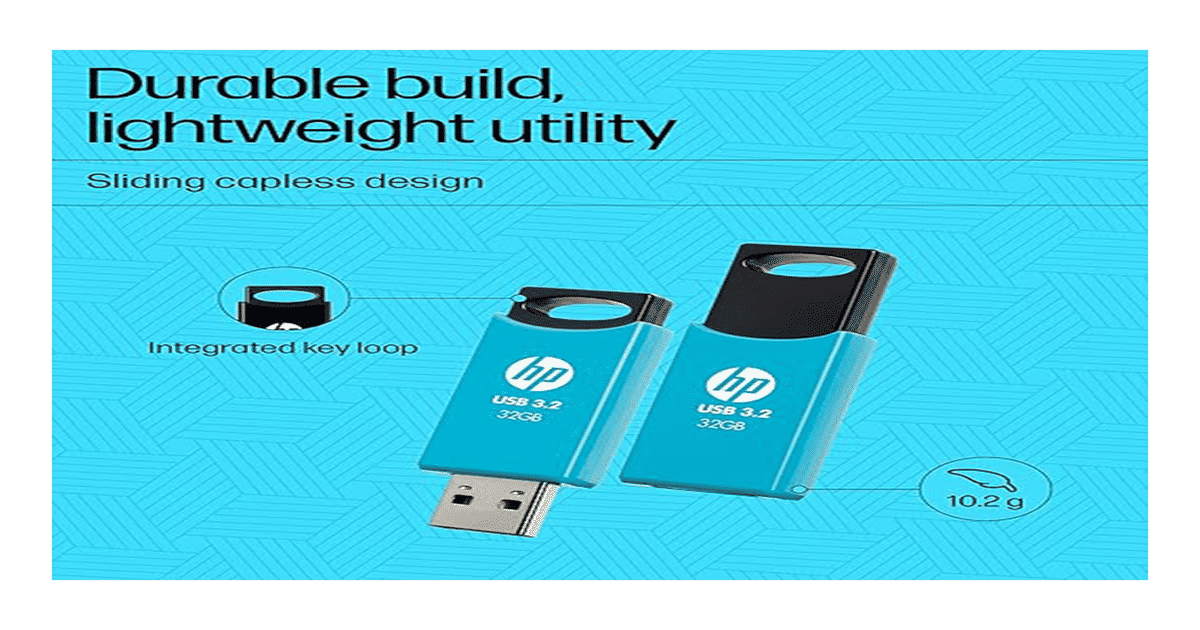 HP 712w Unità Flash USB 3.2 Gen 1 32GB, blu, velocità di lettura fino a 120 MB/s