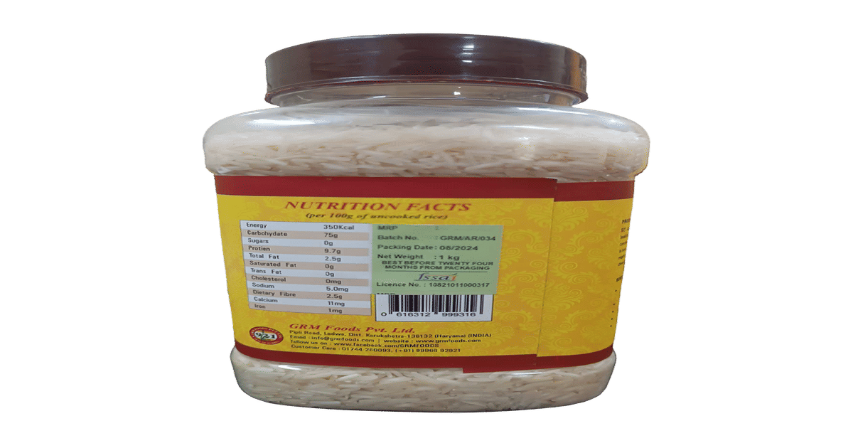 Buy 921 Aged Premium Basmati Rice Jar Online () At Best Price