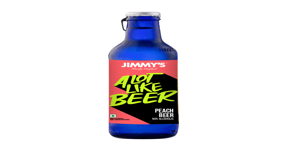 Jimmy's Peach Non Alcoholic Beer 250ml - Image 1