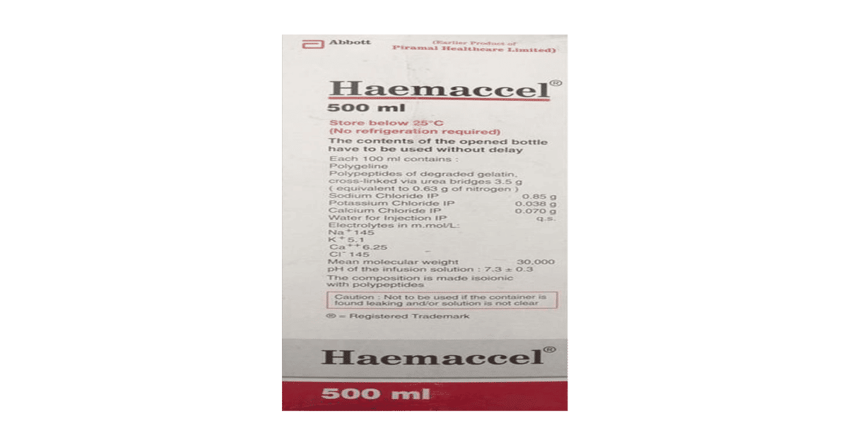 Inj Hemacel Buy Haemaccel Bottle Of 500Ml Solution For Infusion Online () At Best Price