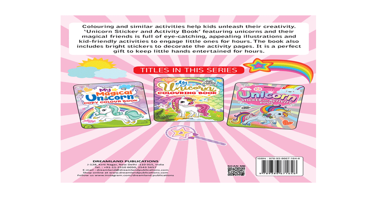 Buy My Magical Unicorn Sticker and Activity Book for Children Age 3-8 ...