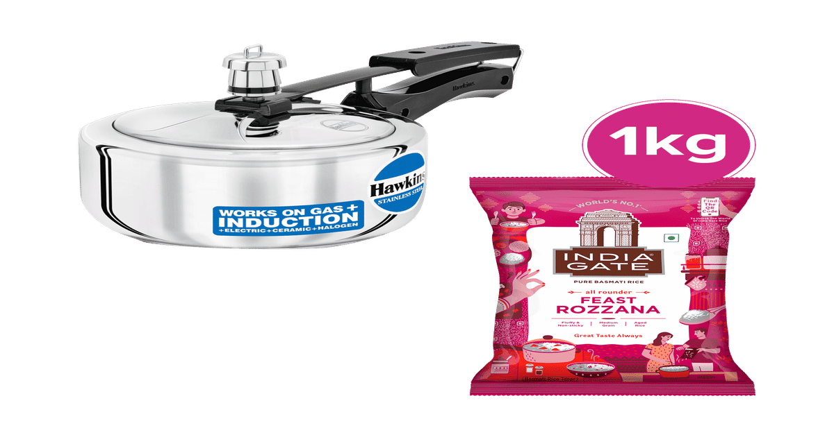 Buy Hawkins Stainless Steel Pressure Cooker (1.5L, Induction Base ...