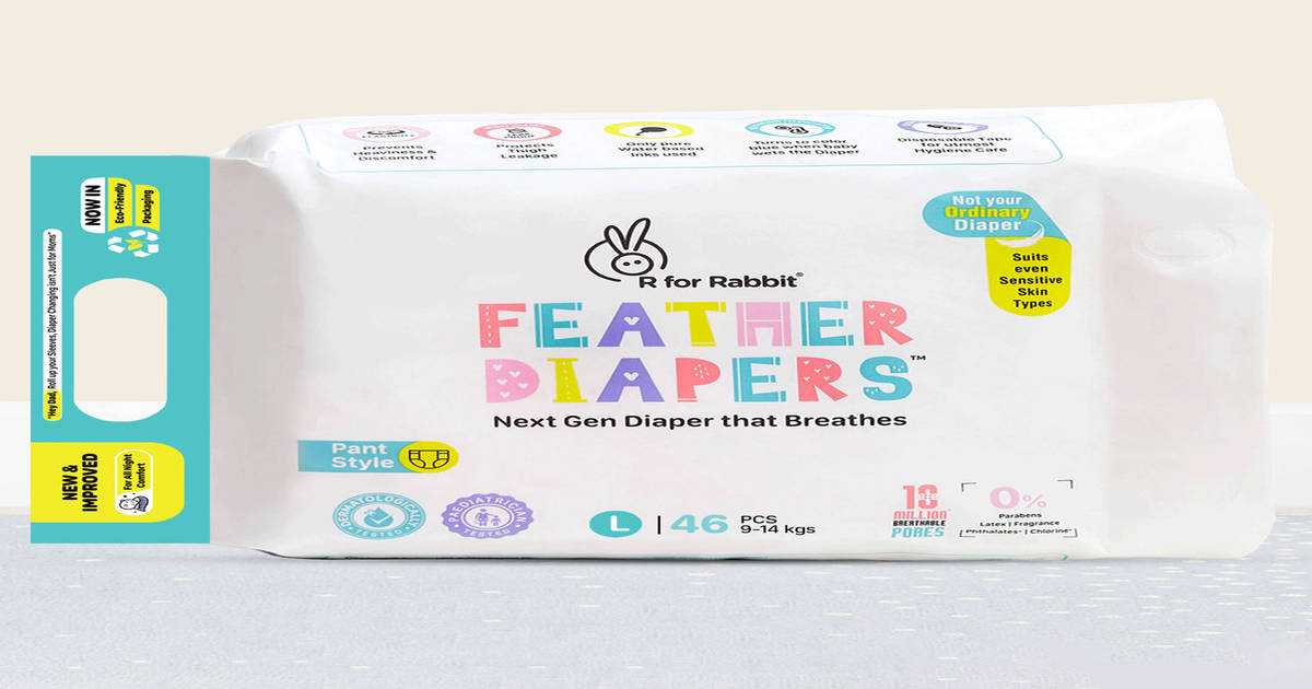 Buy R for Rabbit Pant Baby Feather Diaper (L, 9-14 Kg, 46 Pieces ...