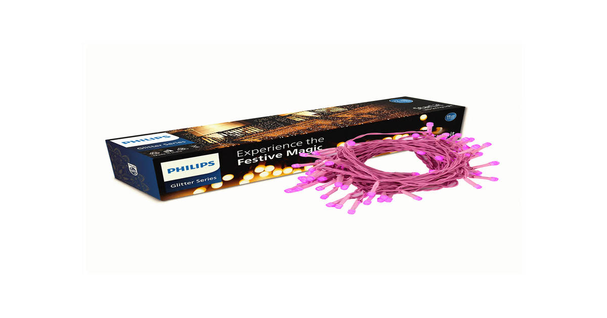 Buy PHILIPS Starlit LED Pink String Light (12m, 72 LED, Pack of 5 ...