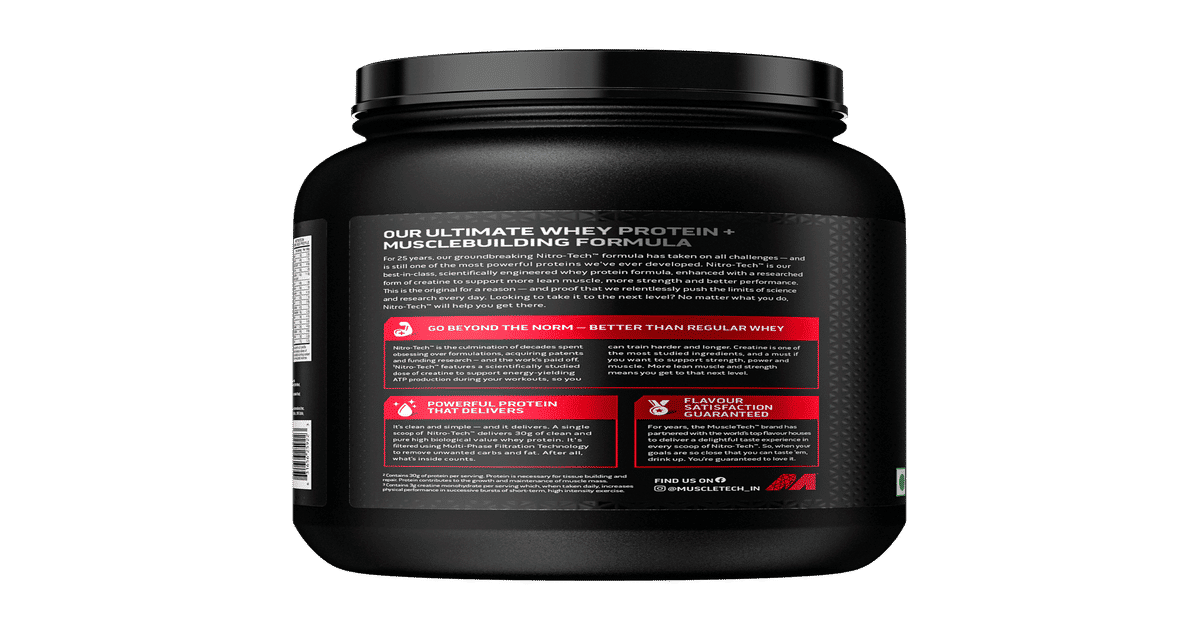 Buy MuscleTech NitroTech Whey Protein Powder, Cookies & Cream, 30g ...