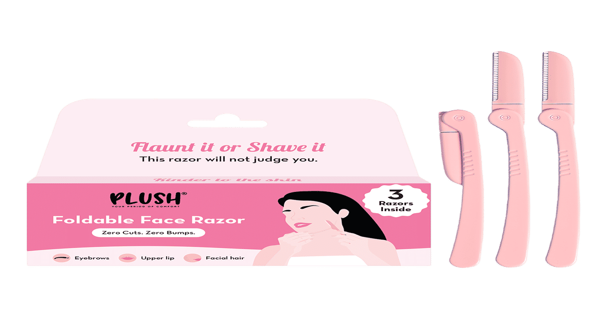 Buy Plush Foldable Face & Eyebrow Razor | Quick & Painless Shave Online ...